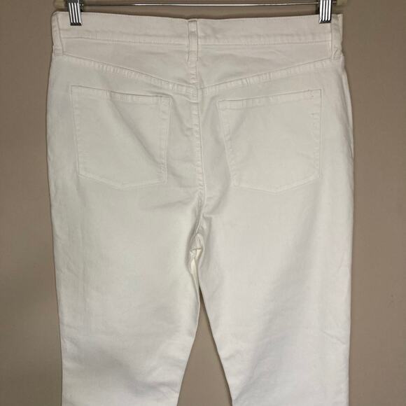 NWT J. Crew Billie Demi Boot Crop Jeans White High Waist Stretch Denim  Size  31 - Picture 12 of 16
